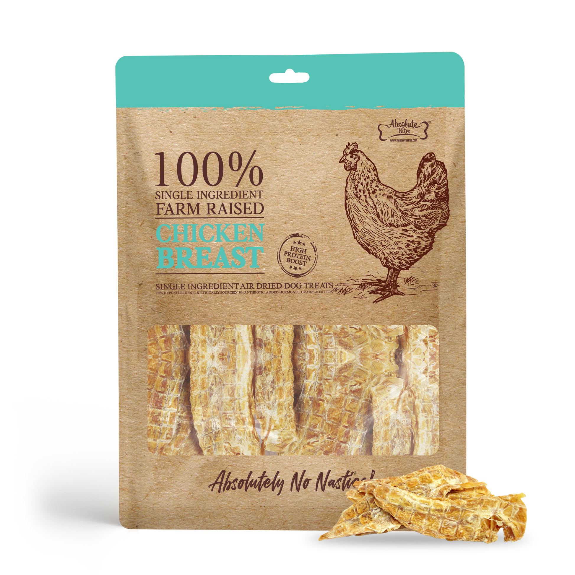 Absolute Bites Single Ingredient Air Dried Treats - Chicken Breast