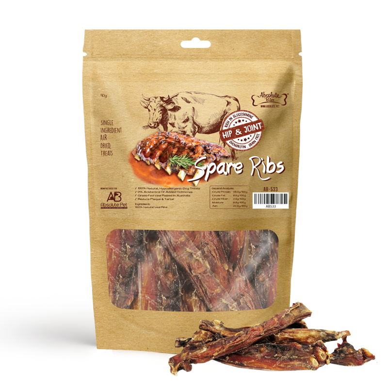Absolute Bites Single Ingredient Air Dried Treats - Spare Ribs