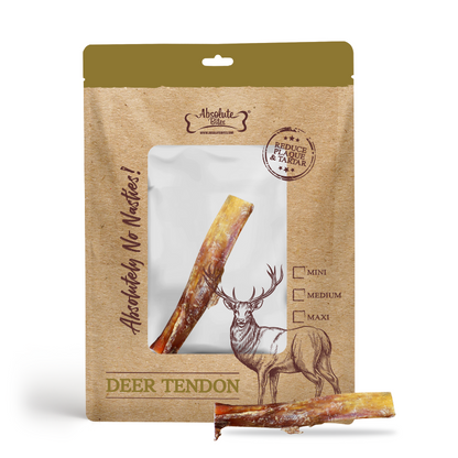 Absolute Bites Single Ingredient Dog Chew - Deer Tendon [3 Sizes]
