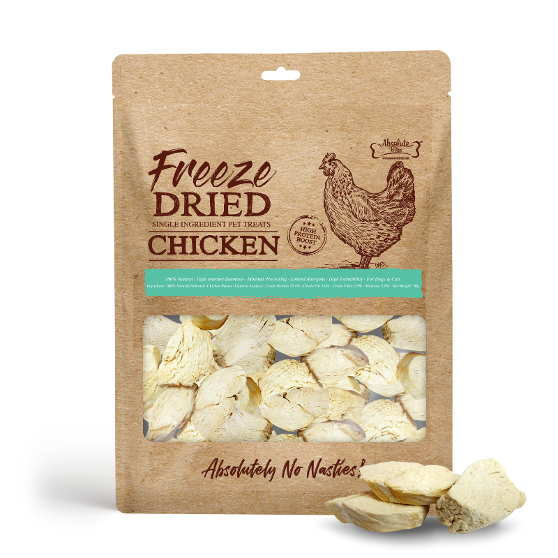 Absolute Bites Single Ingredient Freeze Dried Treats - Chicken (60g)