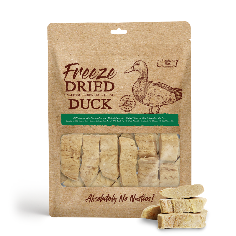 Absolute Bites Single Ingredient Freeze Dried Treats - Duck (50g)
