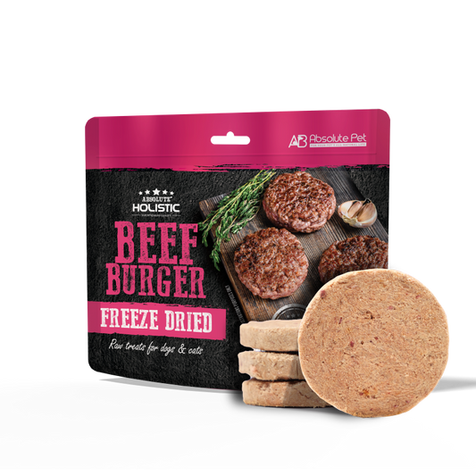Absolute Holistic Freeze Dried Raw Treats for Cats & Dogs - Beef Burger (80g)