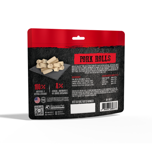 Absolute Holistic Freeze Dried Raw Treats for Cats & Dogs - Pork Rolls (60g)