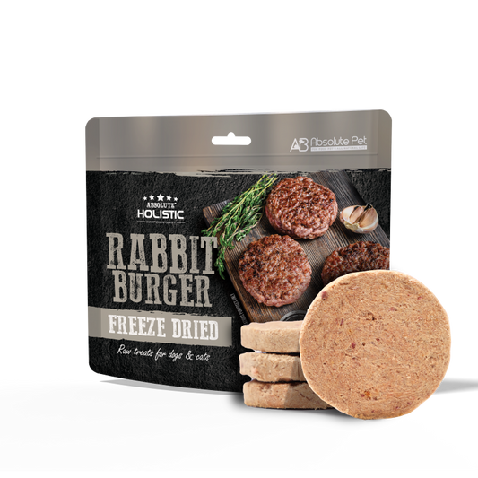 Absolute Holistic Freeze Dried Raw Treats for Cats & Dogs - Rabbit Burger (60g)