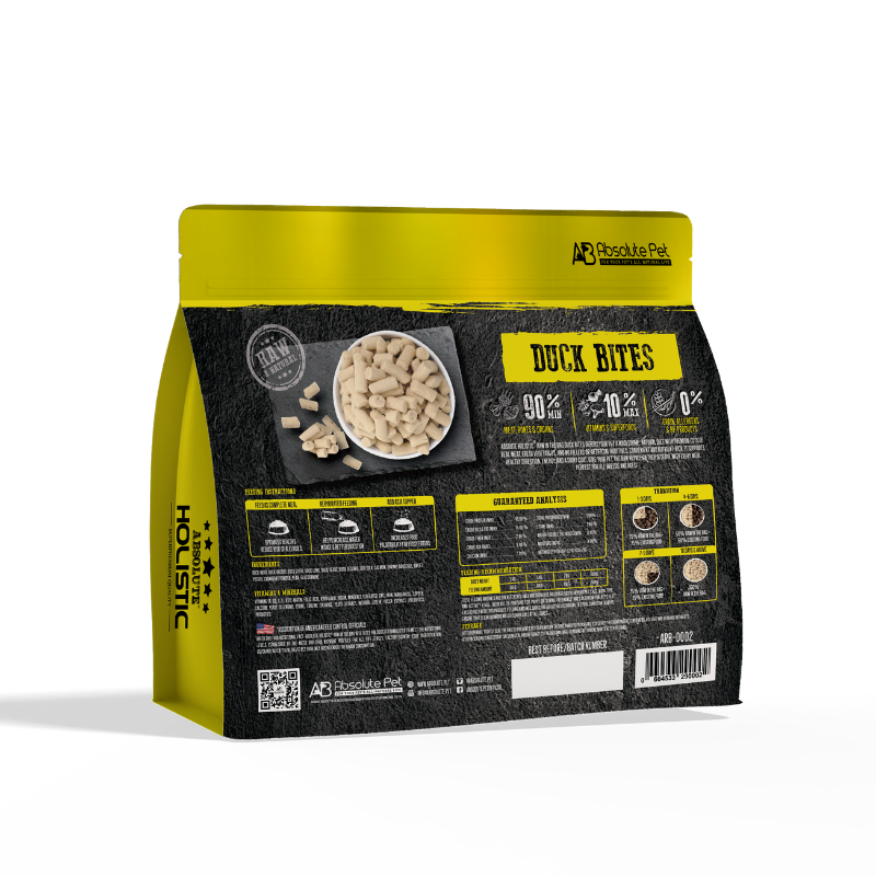 Absolute Holistic Raw in the Bag Complete Freeze Dried Dog Food - Duck Bites - 14oz