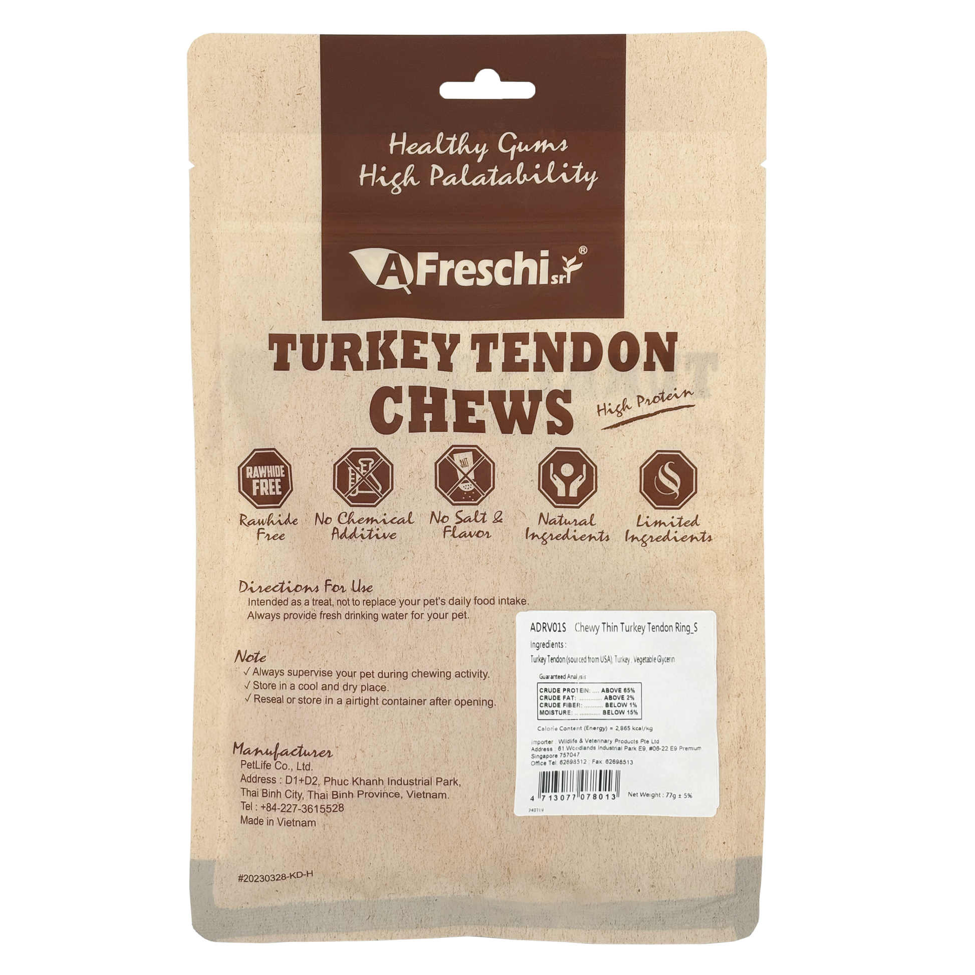 Afreschi Chewy Thin Turkey Tendon Ring