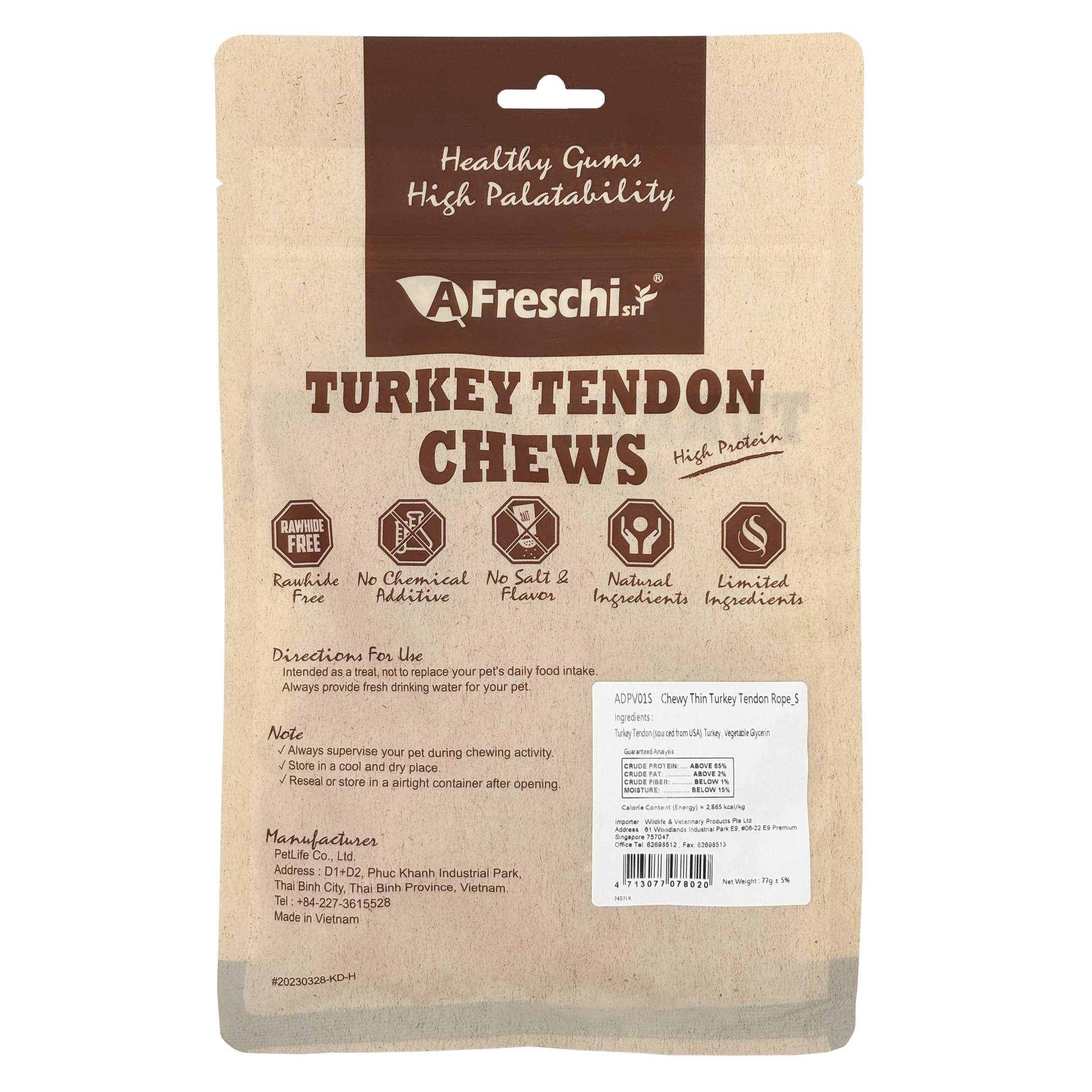 Afreschi Chewy Thin Turkey Tendon Rope