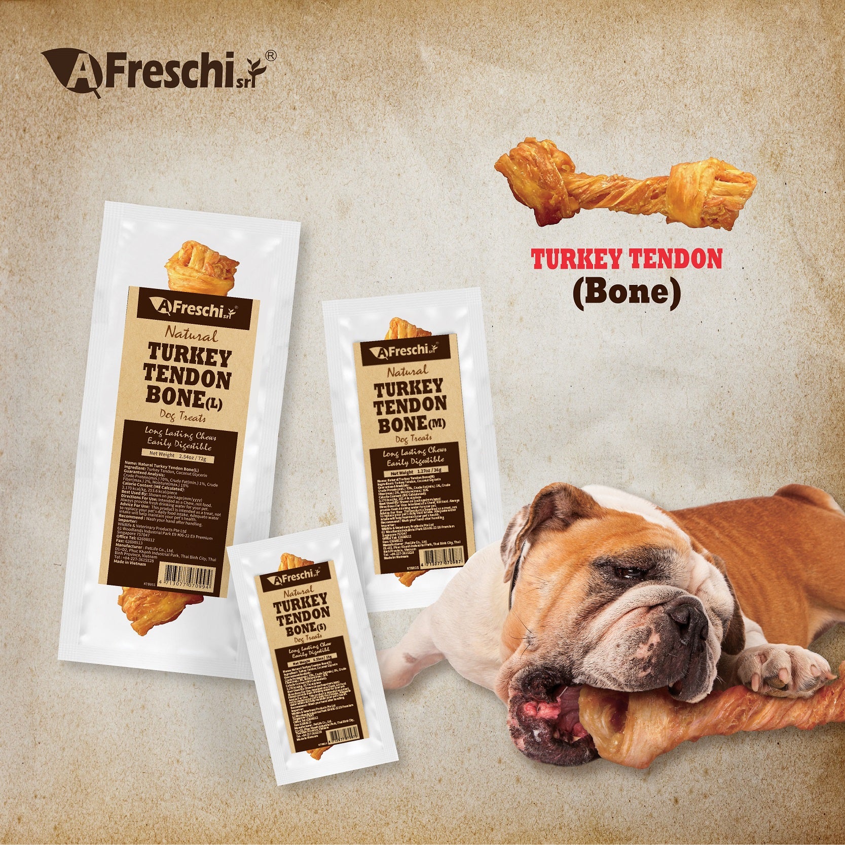 Afreschi Natural Turkey Tendon Bone