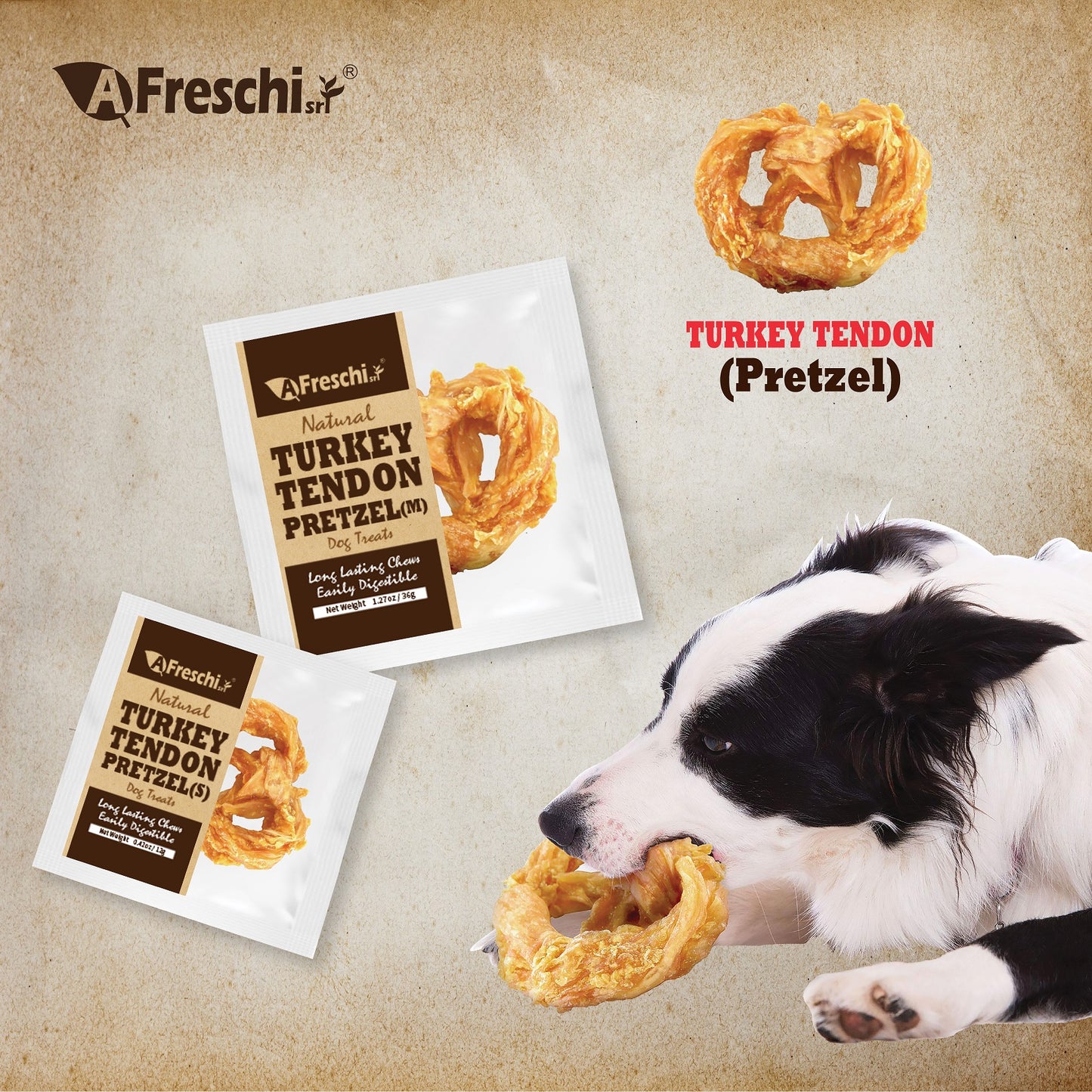 Afreschi Natural Turkey Tendon Pretzel