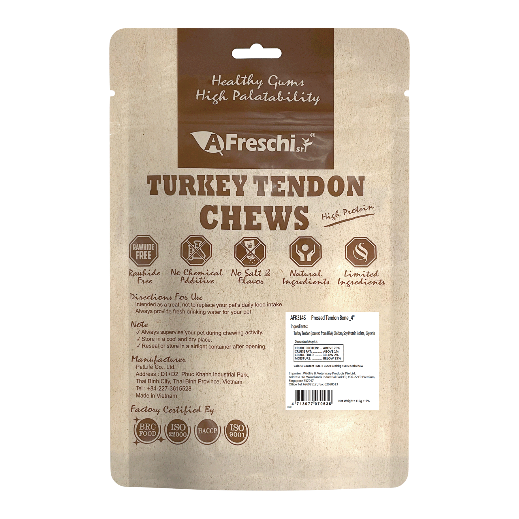 Afreschi Pressed Tendon Bone 110g