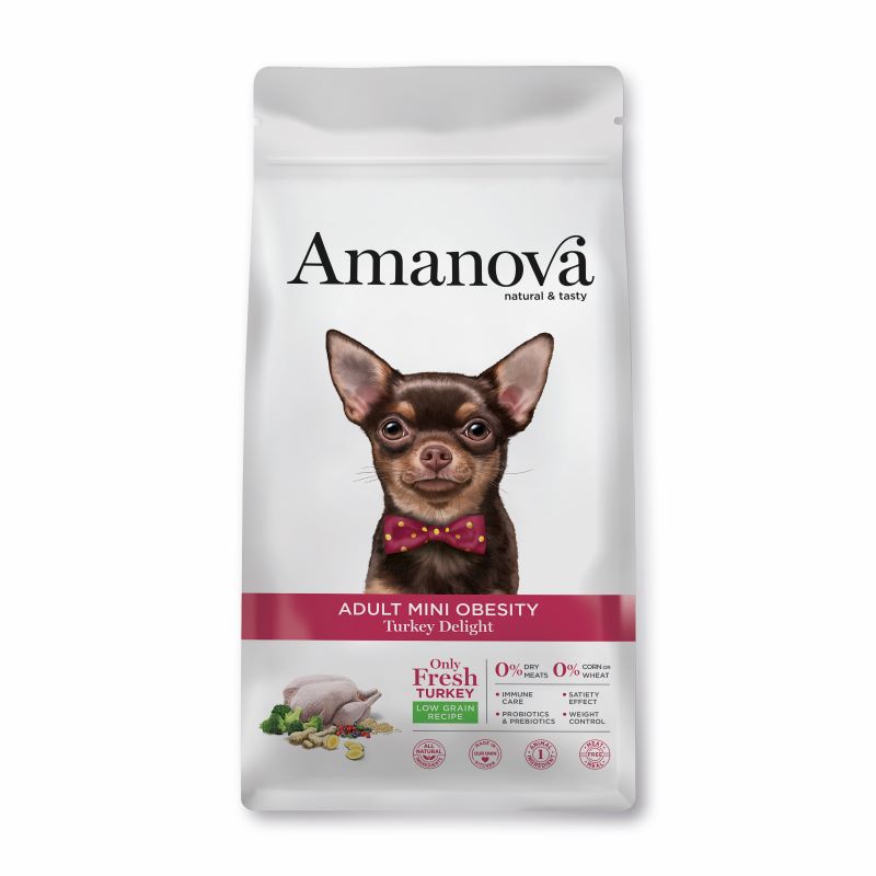 Amanova Dog Small Breed Obesity Turkey 2kg