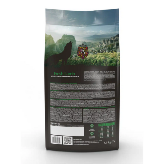 Ambrosia Mediterranean Grain Free Dog Fresh Lamb (Adult)