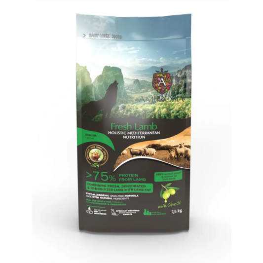 Ambrosia Mediterranean Grain Free Dog Fresh Lamb (Adult)