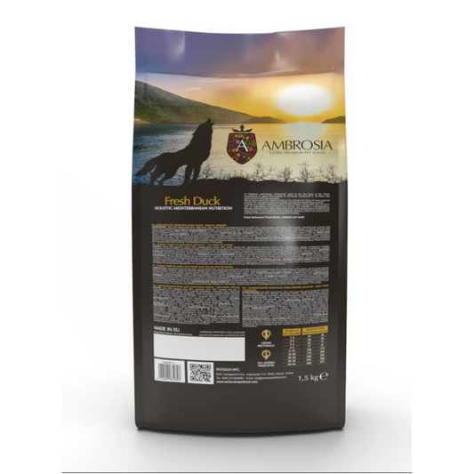 Ambrosia Mediterranean Grain Free Dog Fresh Duck (Adult Sensitive)