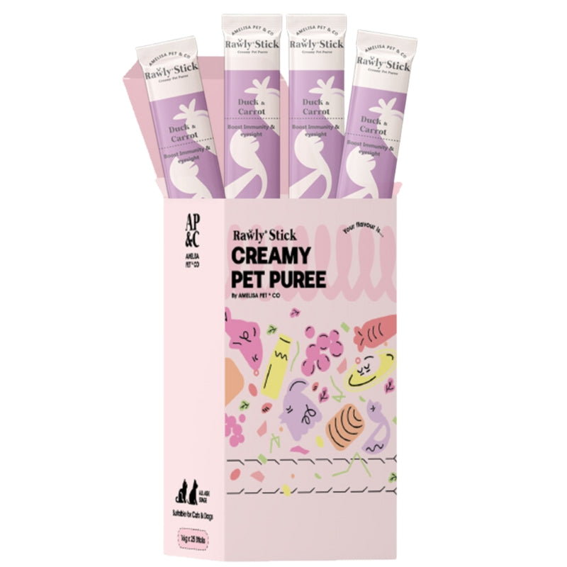 Amelisa Pet & Co Rawly Stick - Duck & Carrot 25pcs Box
