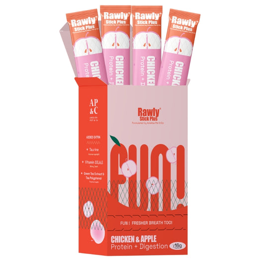 Amelisa Pet & Co Rawly Stick Plus - Chicken & Apple 22pcs Box