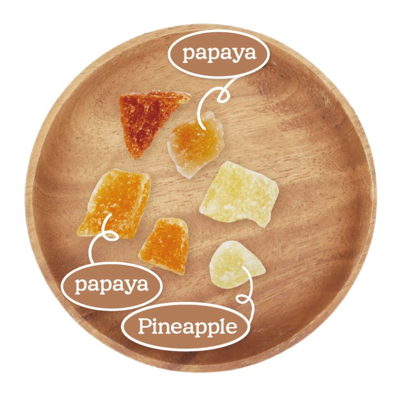 Animan Dried Apple, Kiwi & Papaya Fruit Treats for Small Animals - 100g