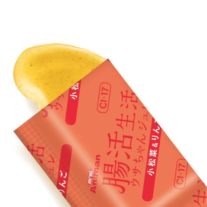 Animan Rabbit Jelly with Japanese Spinach & Apple - 3g x 10pcs