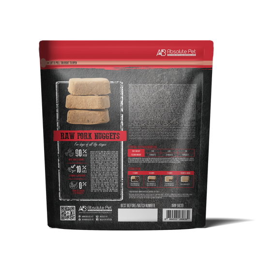 Absolute Holistic Complete & Balanced Freeze Dried Raw Nuggets Dog Food - Pork (14oz)