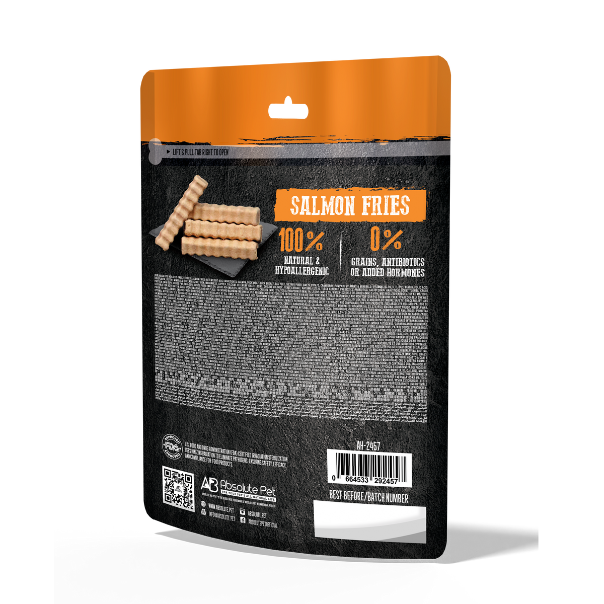 Absolute Holistic Freeze Dried Raw Treats For Cats & Dogs - Salmon Fries (60g)