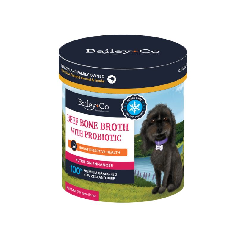 Bailey+Co Dissolvable Freeze Dried Bone Broth + Probiotics (Digestive Health) [2 Sizes]