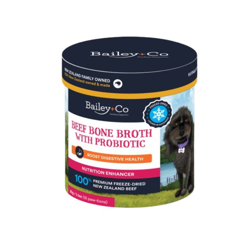 Bailey+Co Dissolvable Freeze Dried Bone Broth + Probiotics (Digestive Health) [2 Sizes]