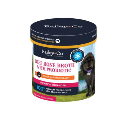 Bailey+Co Dissolvable Freeze Dried Bone Broth + Probiotics (Digestive Health) [2 Sizes]