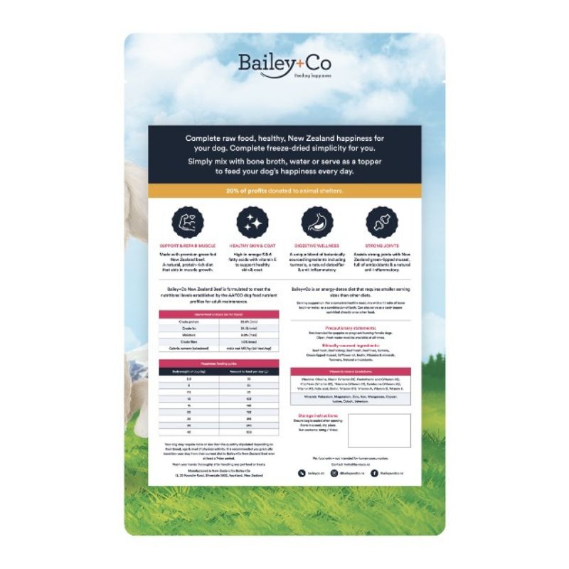 Bailey+Co Freeze Dried Complete Beef Meal [2 Sizes]