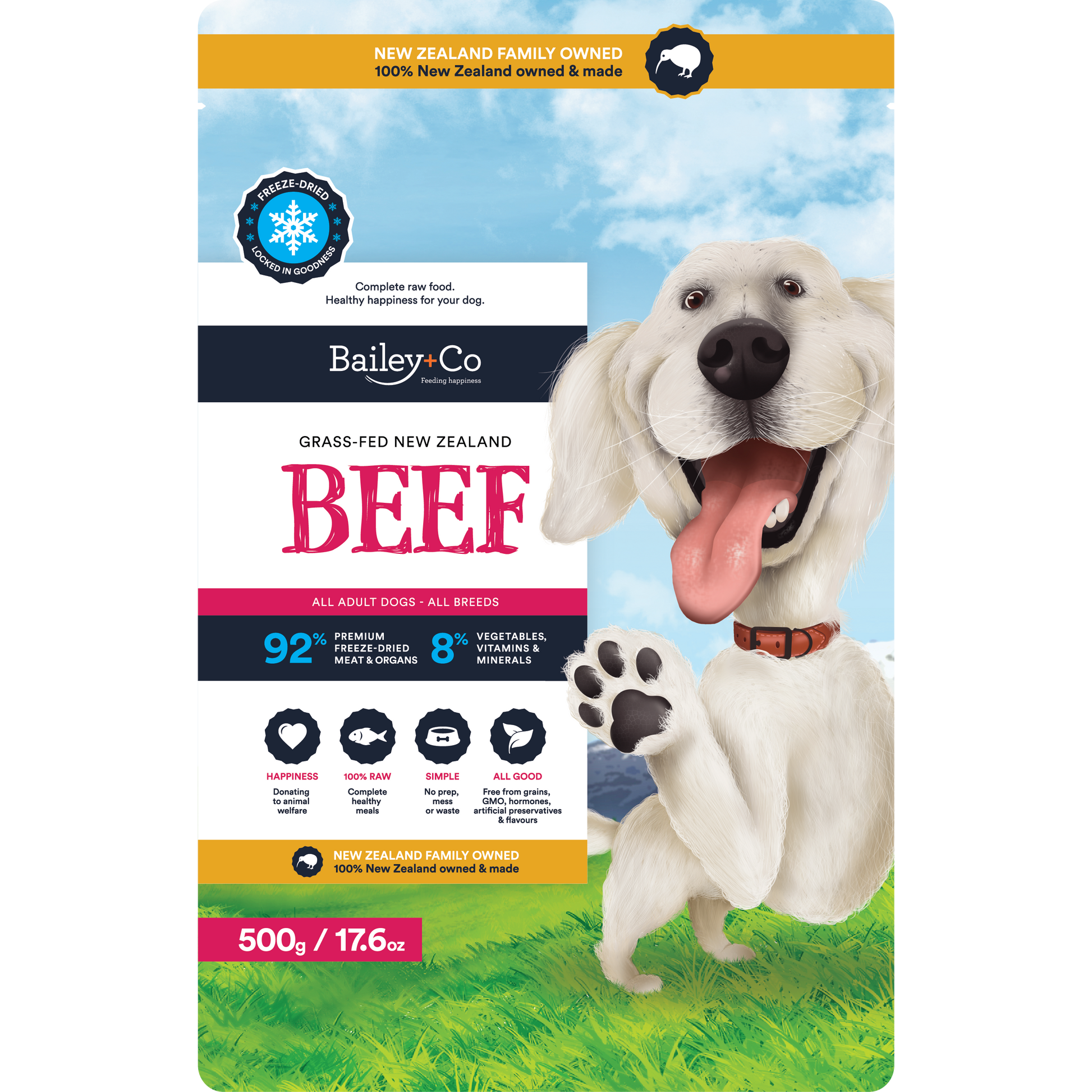 Bailey+Co Freeze Dried Complete Beef Meal [2 Sizes]