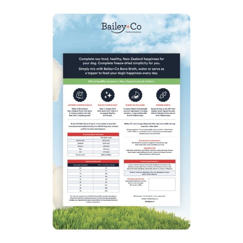 Bailey+Co Freeze Dried Complete Lamb Meal [2 Sizes]