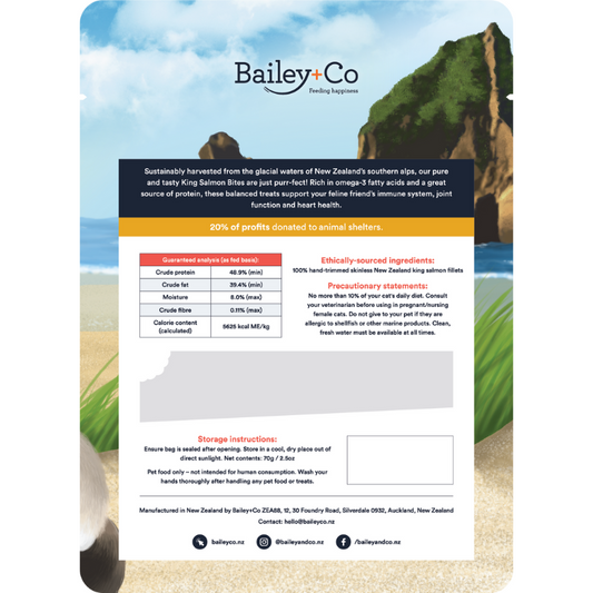 Bailey+Co Freeze Dried Salmon Feline For Cats & Dogs - 70g