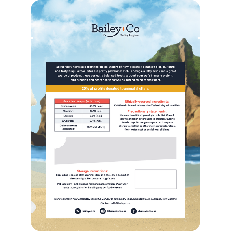 Bailey+Co Freeze Dried Salmon Feline For Cats & Dogs - 70g