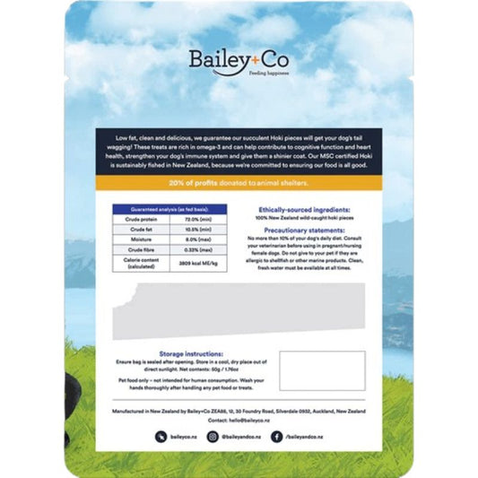 Bailey+Co Freeze Fried Hoki Wild Caught - 50g