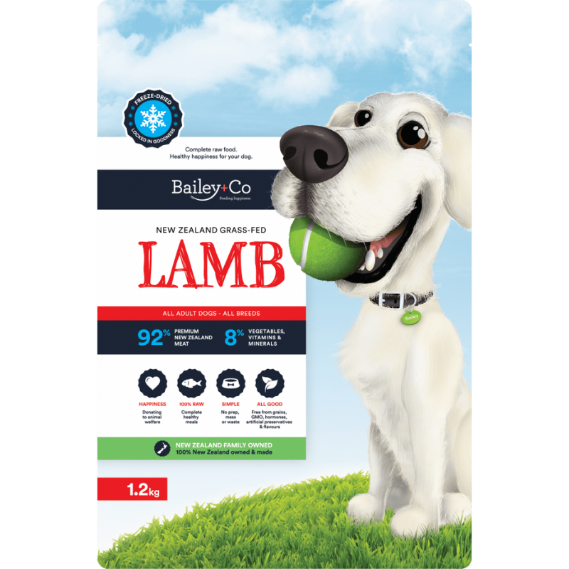 Bailey+Co Freeze Dried Complete Lamb Diet/Training Aid For Dogs - [2 Sizes]