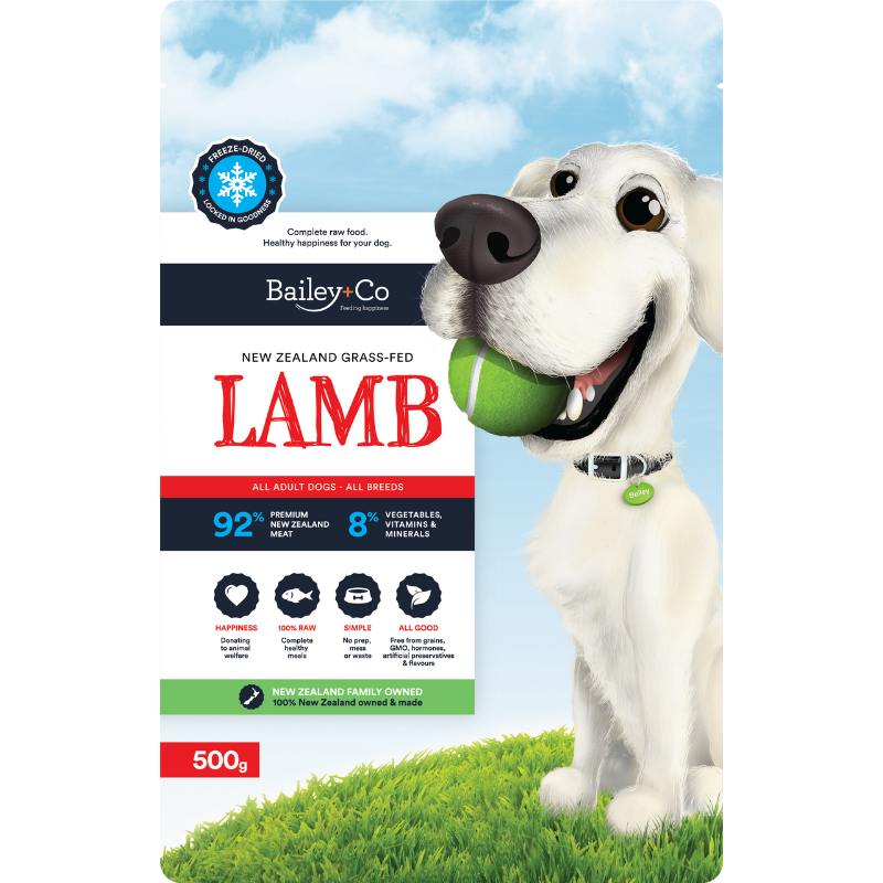 Bailey+Co Freeze Dried Complete Lamb Diet/Training Aid For Dogs - [2 Sizes]