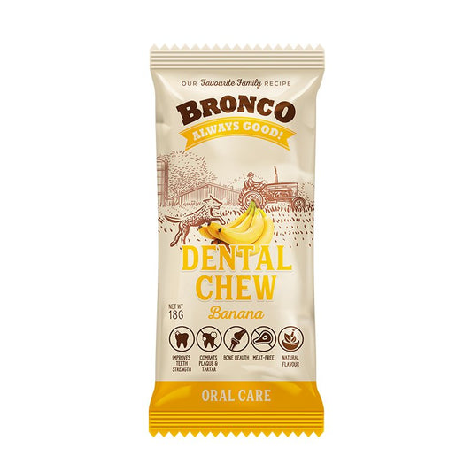 [Bundle of 12] Bronco Dental Chew Banana 18g