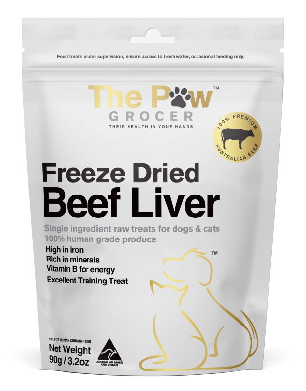 The Paw Grocer Beef Liver Freeze-Dried Treats 90g
