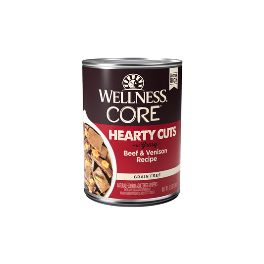 Wellness Core Grain-free Hearty Cuts In Gravy Gravy Beef & Venison Wet Dog Food 12.5oz