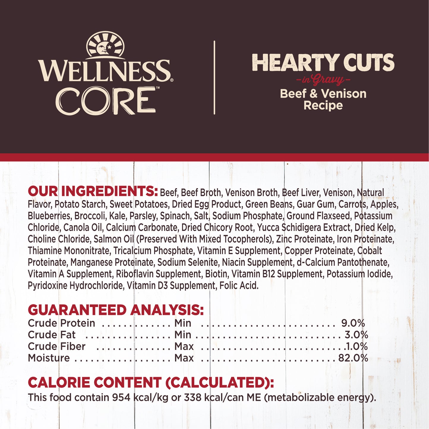 Wellness Core Grain-free Hearty Cuts In Gravy Gravy Beef & Venison Wet Dog Food 12.5oz