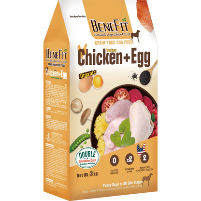 Benefit Limited Ingredient Diet Grain Free Dog Food- American Chicken + Turkey + Egg [3 Sizes]