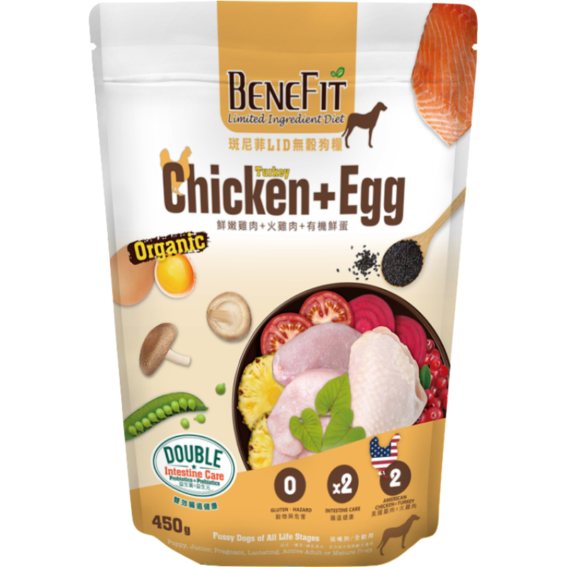 Benefit Limited Ingredient Diet Grain Free Dog Food- American Chicken + Turkey + Egg [3 Sizes]