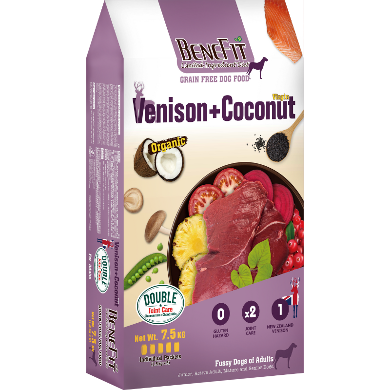 Benefit Limited Ingredient Diet Grain Free Dog Food- New Zealand Venison + Coconut Oil [3 Sizes]