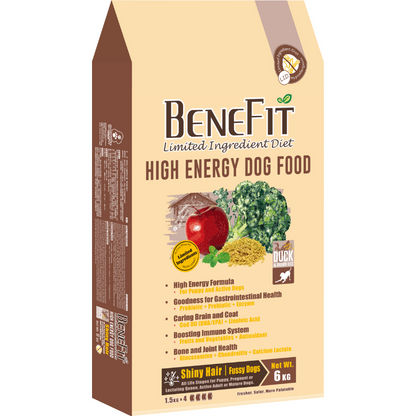 Benefit Limited Ingredient Diet High Energy Dog Food- Duck & Brown Rice Recipe [2 Sizes]