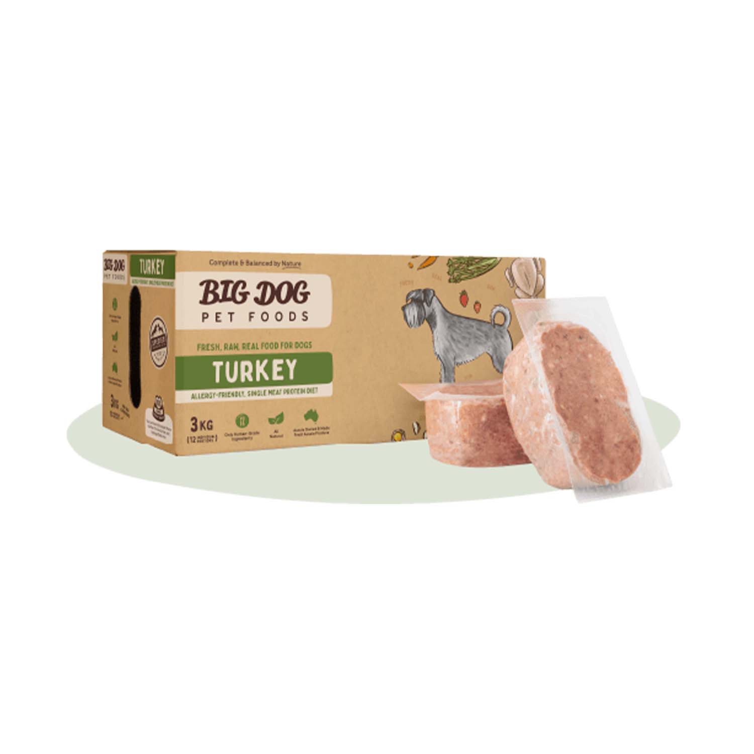 Big Dog Barf Turkey 3KG (12 x 250G)