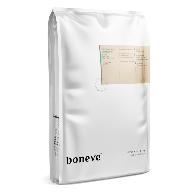 Boneve Earthmade Free Range Grass-Fed Beef Grain Free Dry Cat Food [3 Sizes]