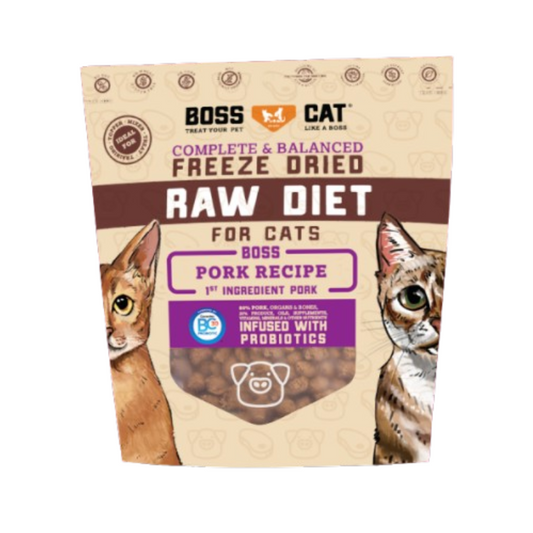 Boss Cat Pork Grain Free Freeze Dried Raw Cat Food - 9oz