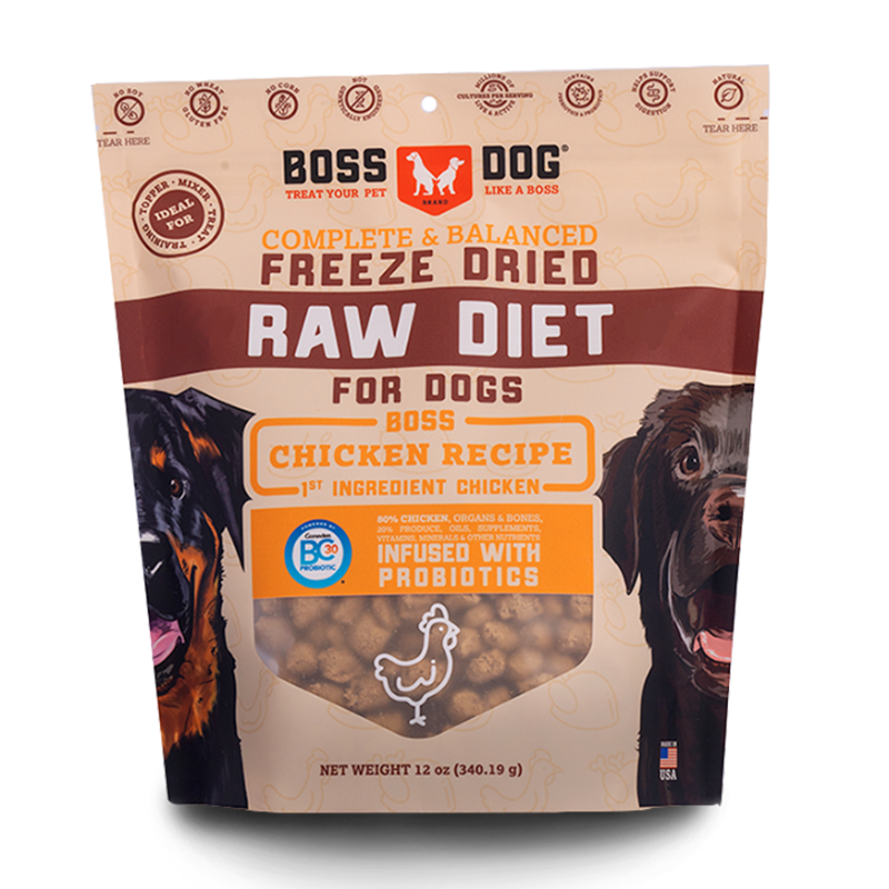 Boss Dog Chicken Grain Free Freeze Dried Raw Dog Food - 12oz