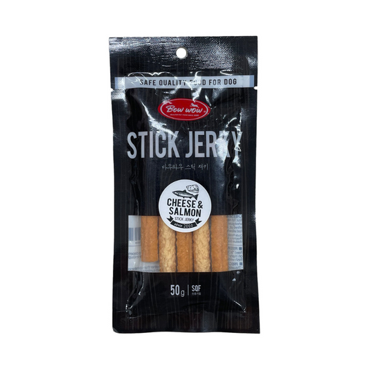 Bow Wow Cheese & Salmon Stick Jerky Dog Treat - 50g