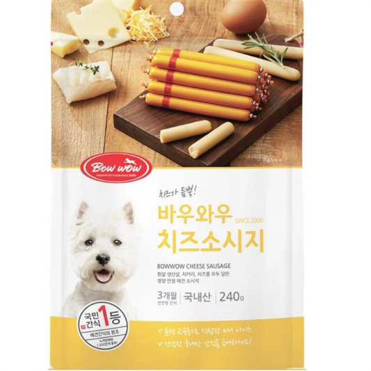 Bow Wow Cheese Sausage Dog Treat - 240g