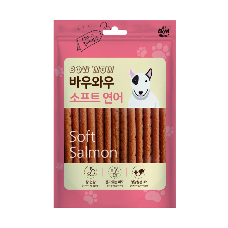 Bow Wow Soft Salmon Jerky Dog Treats - 150g